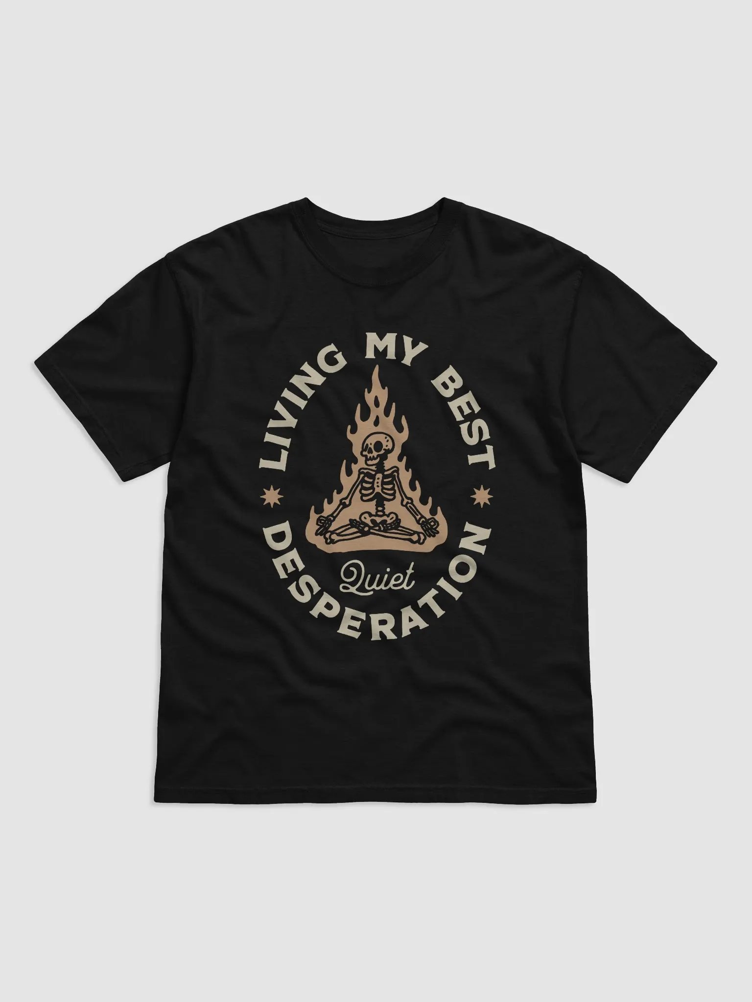 Living My Best Quiet Desperation Flaming Yoga Skeleton product image (3)