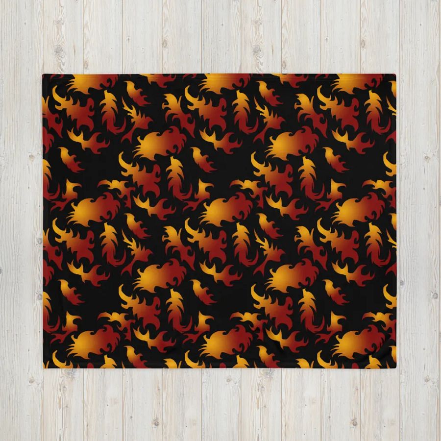 Abstract Flames Pattern Throw Blanket product image (16)