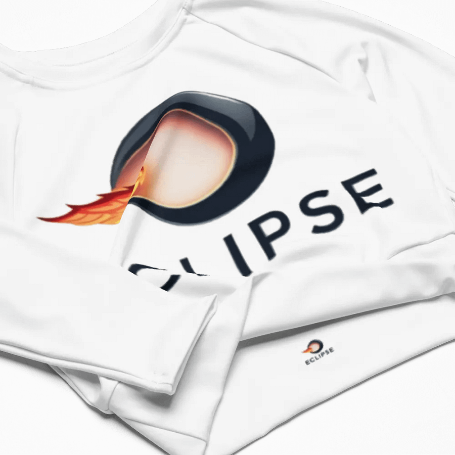 Eclipse Women's Recycled Long Sleeve Crop Top - UPF 50+, White product image (5)