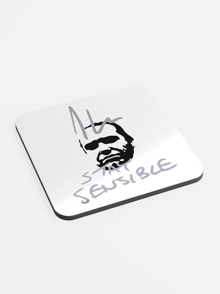 Jon Hare Stay Sensible Glossed Cork Coaster product image (2)