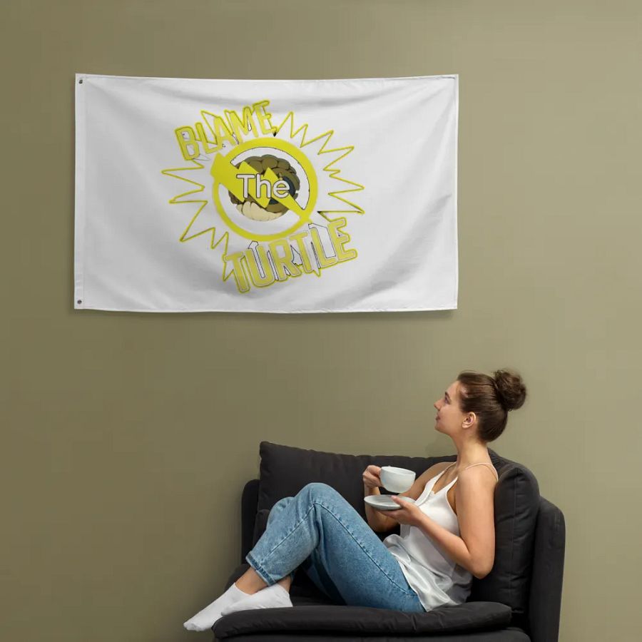 Blame The Turtle! Flag product image (12)