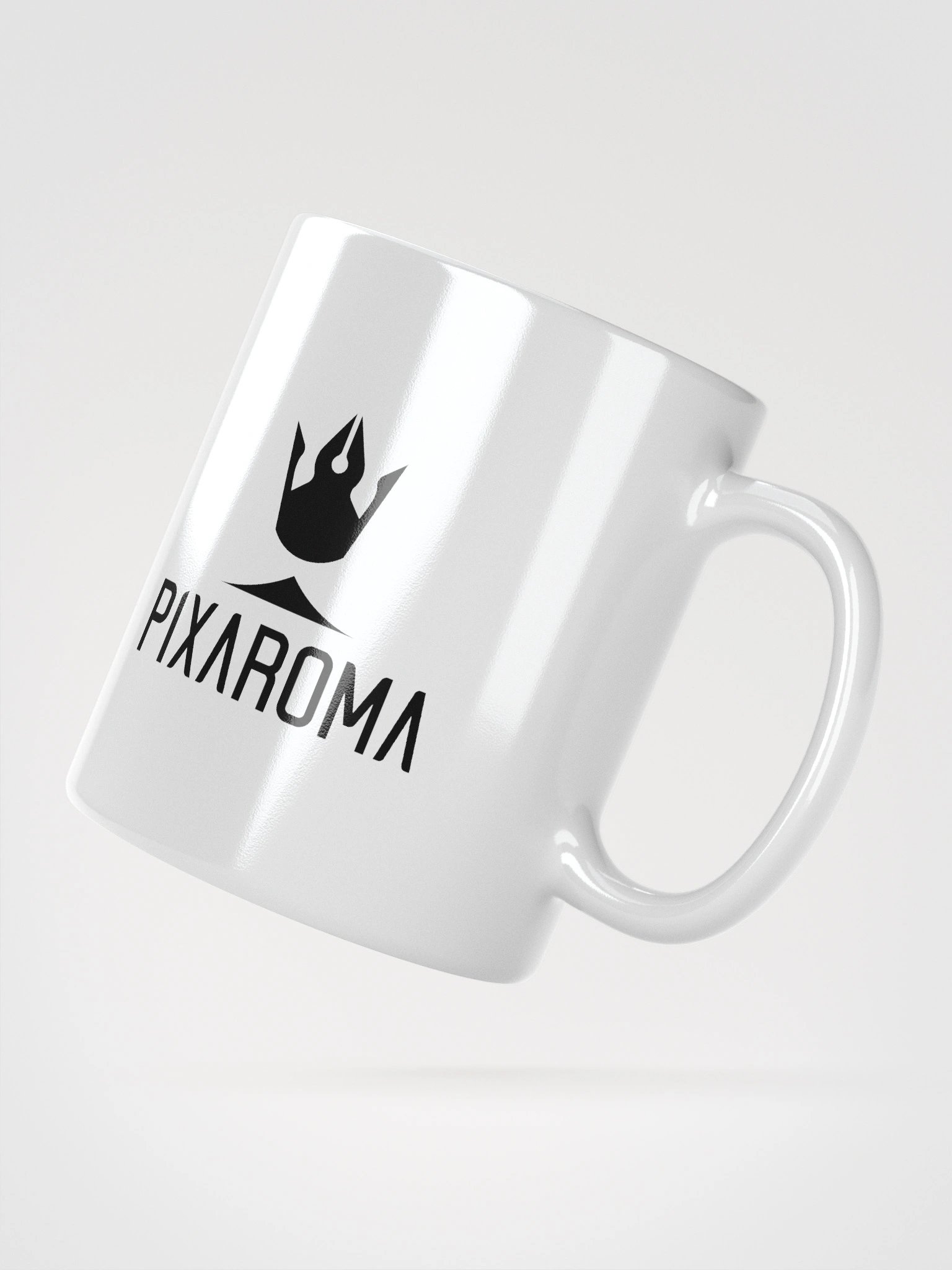 Pixaroma Black Logo White Mug product image (4)