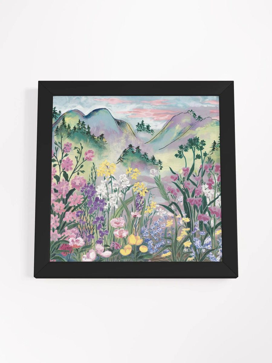 Cool Nature Artwork - Unique Artwork For Walls - Watercolor Mountains Wildflowers Trees product image (48)
