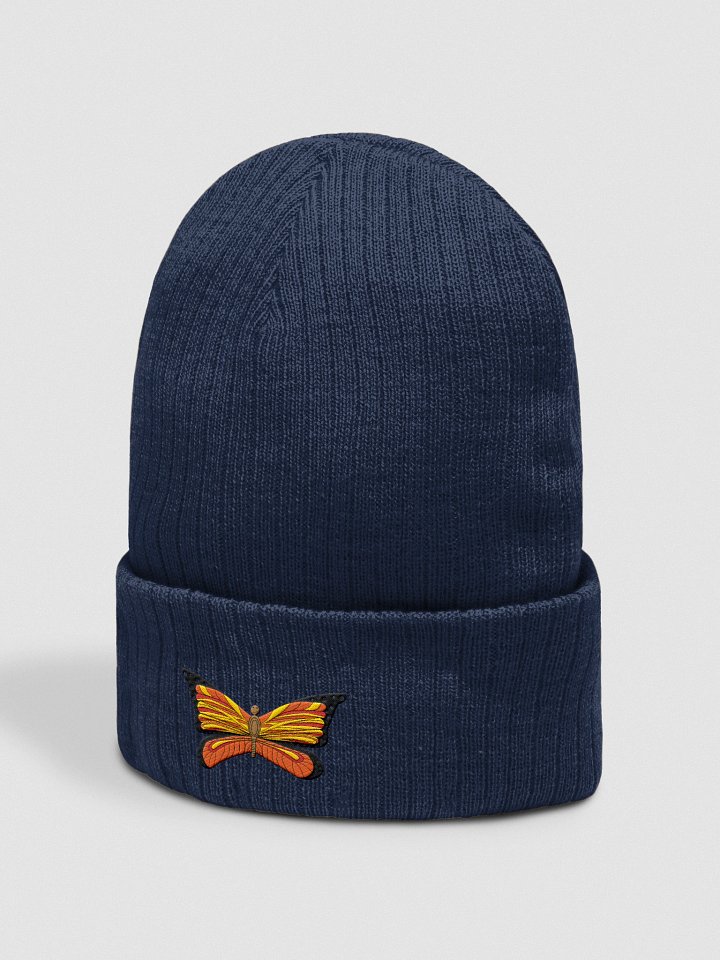 Symmetrical Wings Ribbed Knit Beanie product image (8)