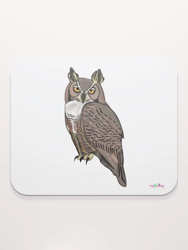 Owl Logo Classic Mouse Pad (White) product image (1)