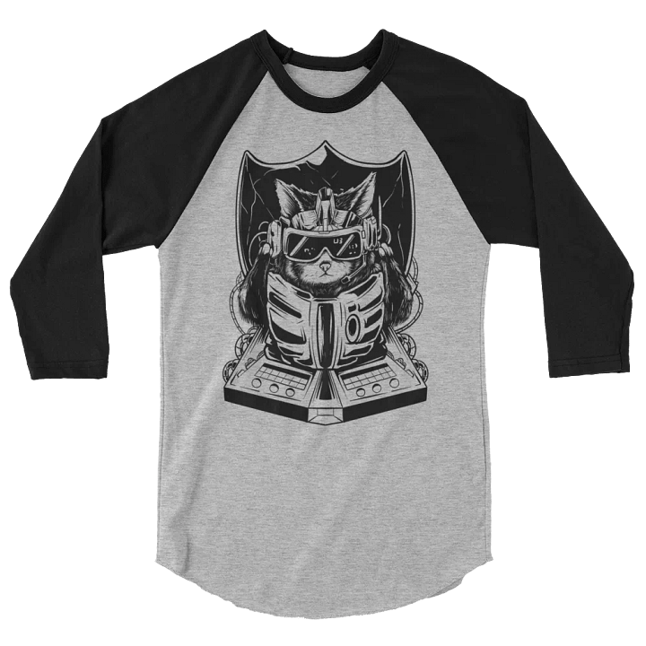 Techno Cat || Tultex Raglan Tee product image (2)