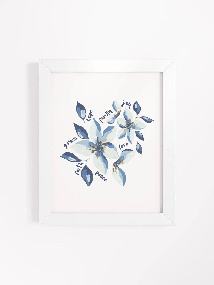 All Good Things | Blue Flower Botanical Wall Art product image (1)