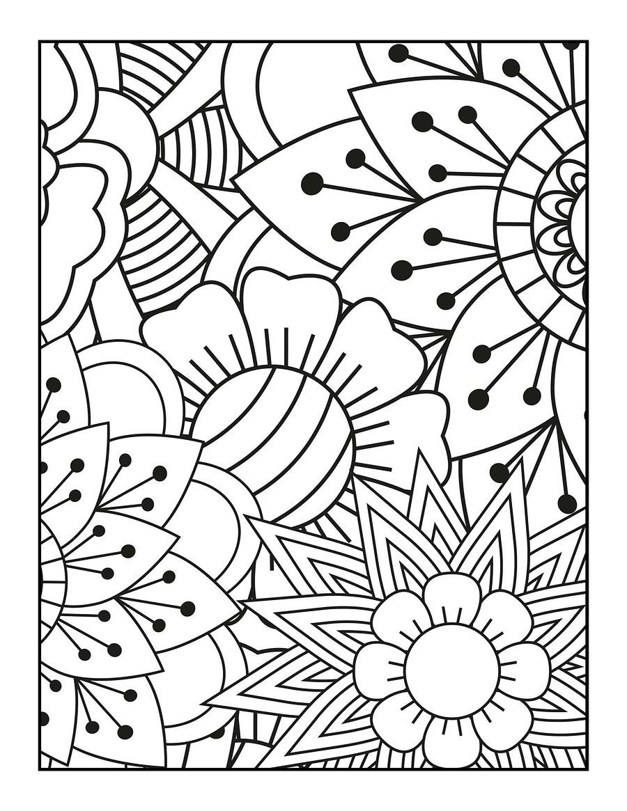 Large Print Flowers Adult Coloring Book (Volume One) | Beautiful Oversized Flowers | Adult Flower Coloring Pages | Gift Idea for Mom product image (2)