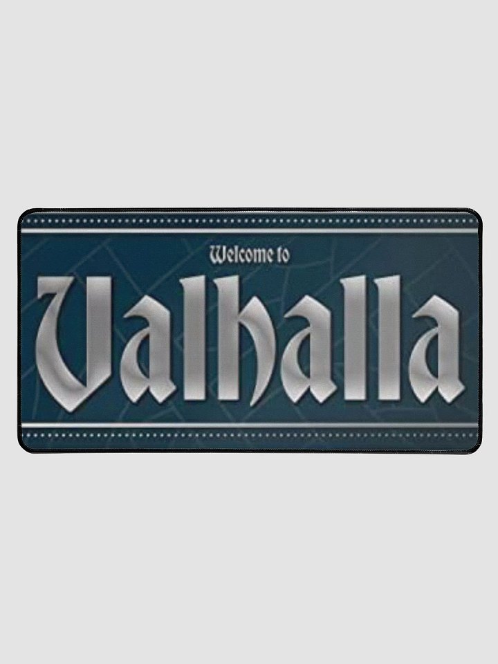 welcome to valhalla desk mat product image (1)