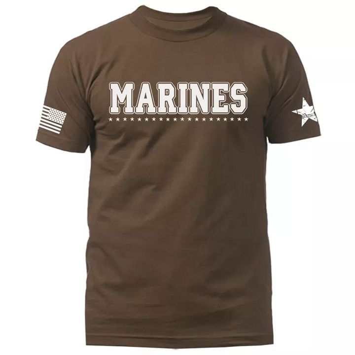Marines Military Patriotic US Flag Veteran Graphic T-shirt product image (2)