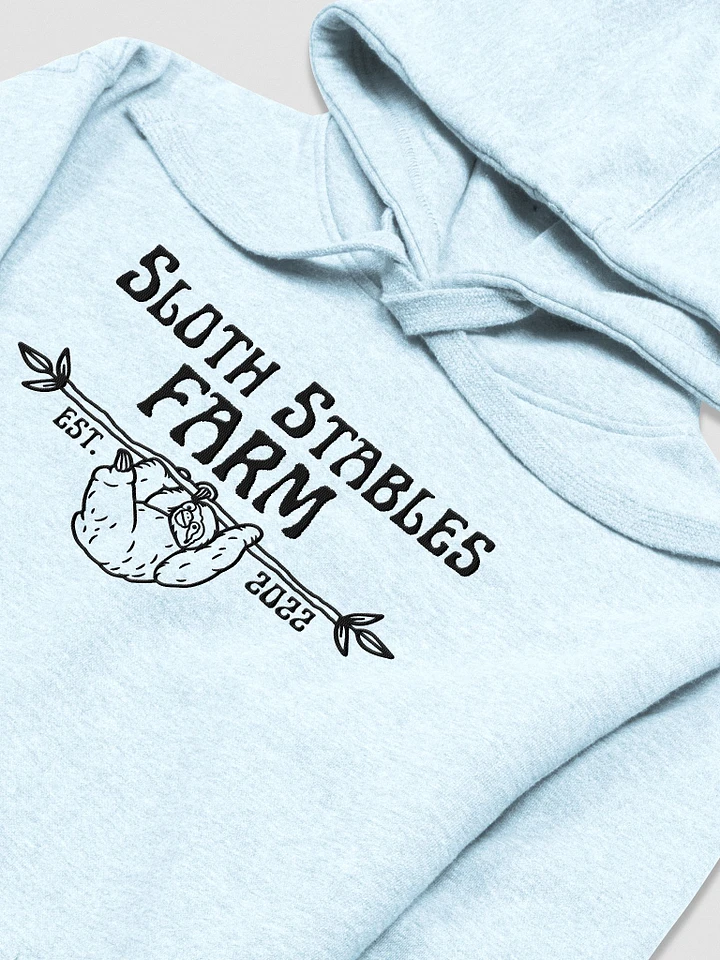 Sloth Stables Farm Hoodie - Black Embroidery product image (1)