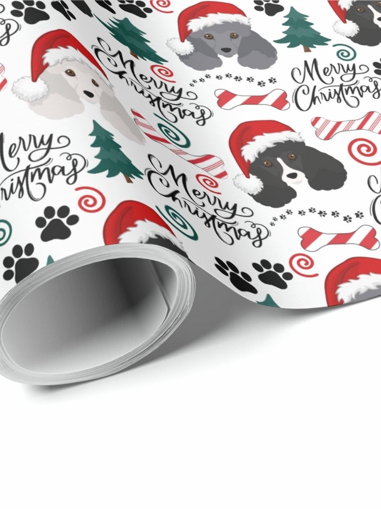 Parti Poodles Christmas Gift Wrapping Paper product image (1)