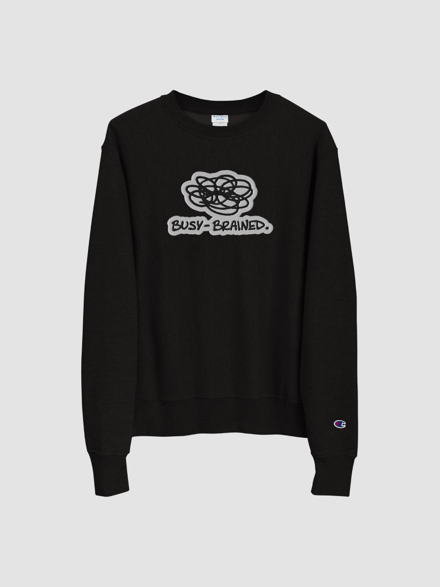 BUSY-BRAINED (bubble design) embroidered Champion Crewneck product image (2)