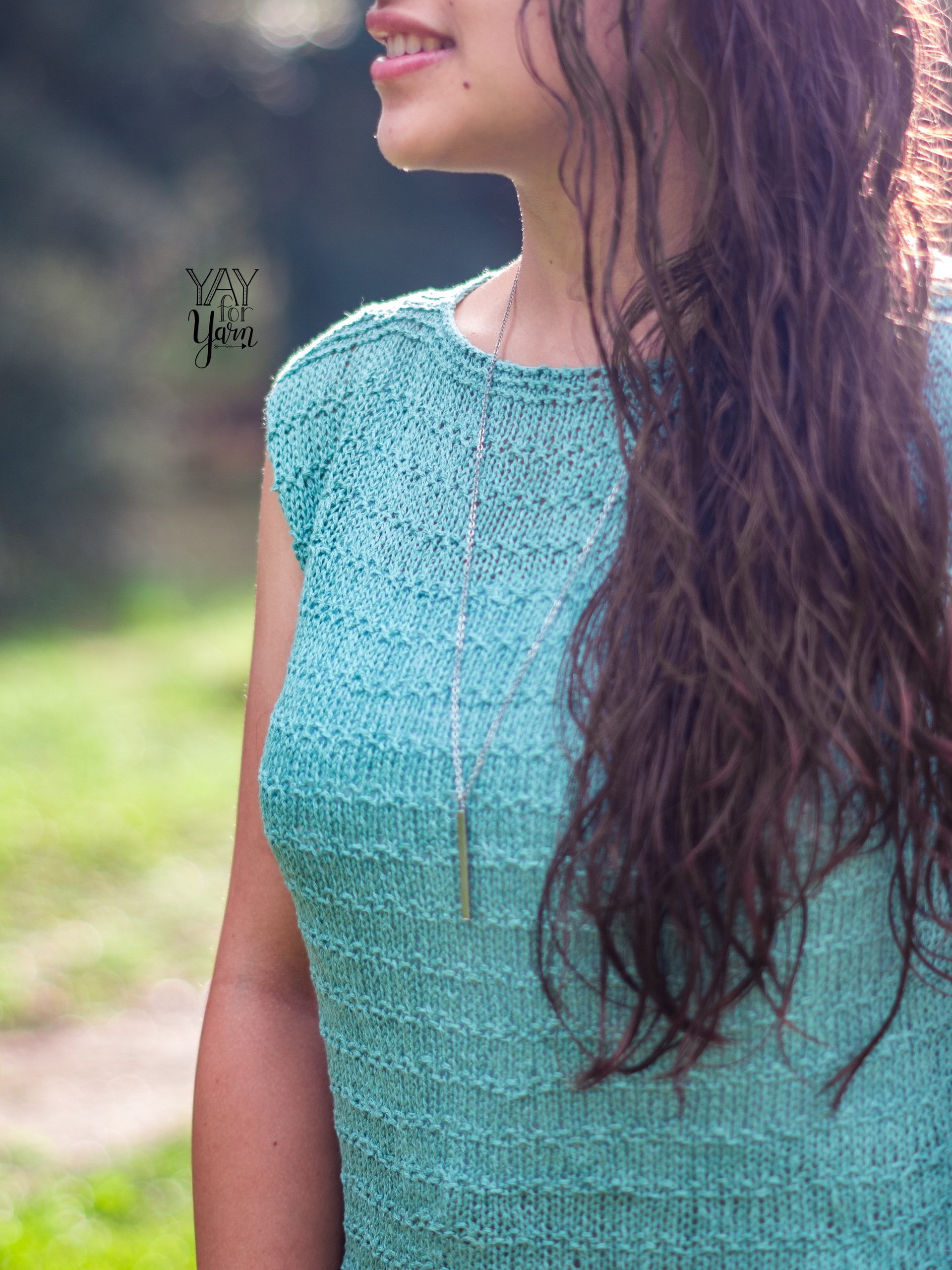 Seaspray Tee - Women's Top PDF Knitting Pattern & Video Tutorial product image (2)