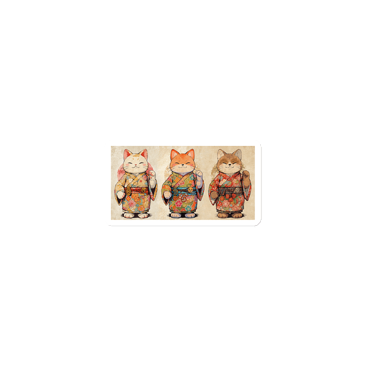 Magnet - Kimono Cat Fox Tanuki product image (1)