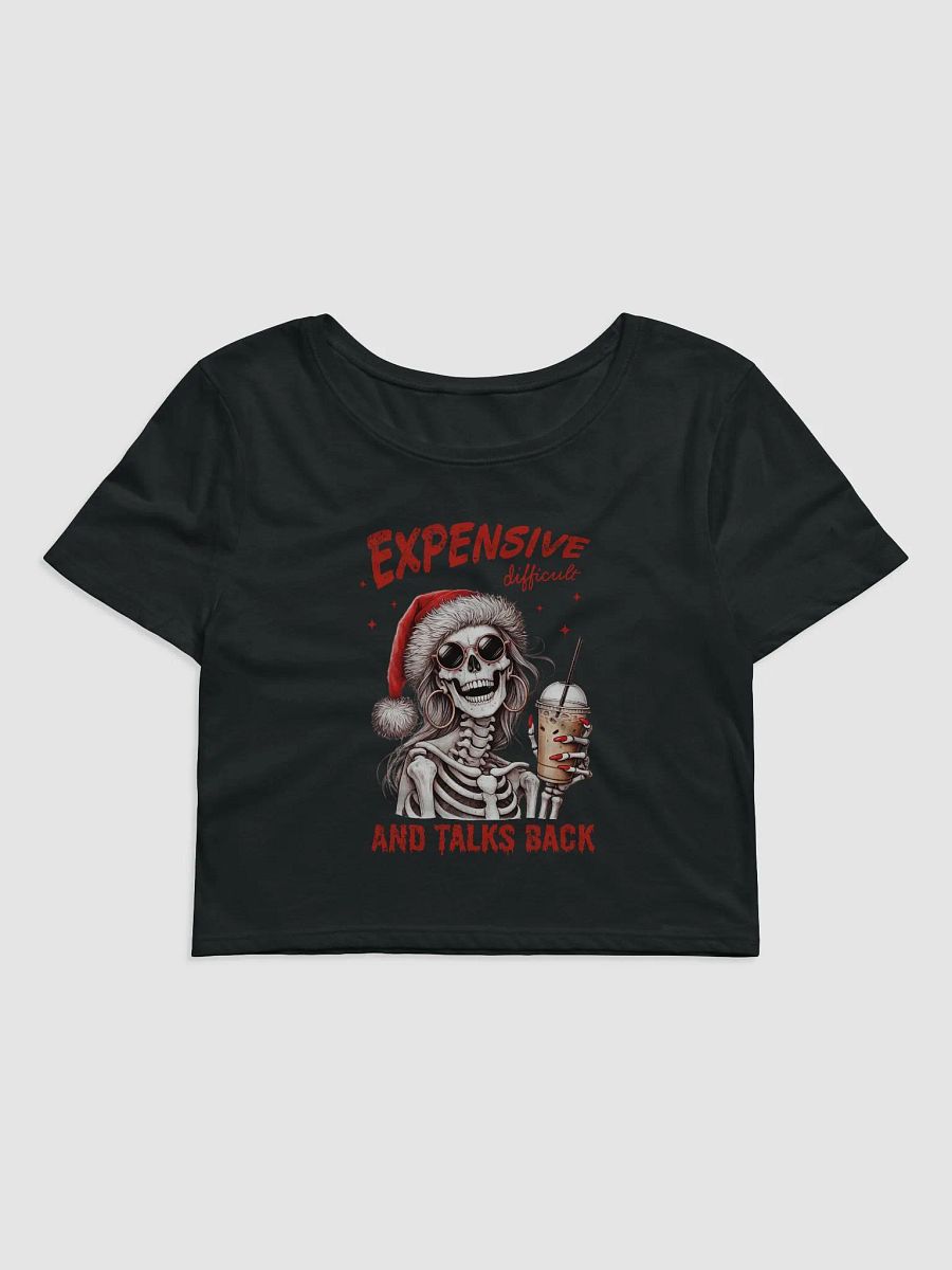 Sassy Skeleton Santa Crop Tee product image (1)