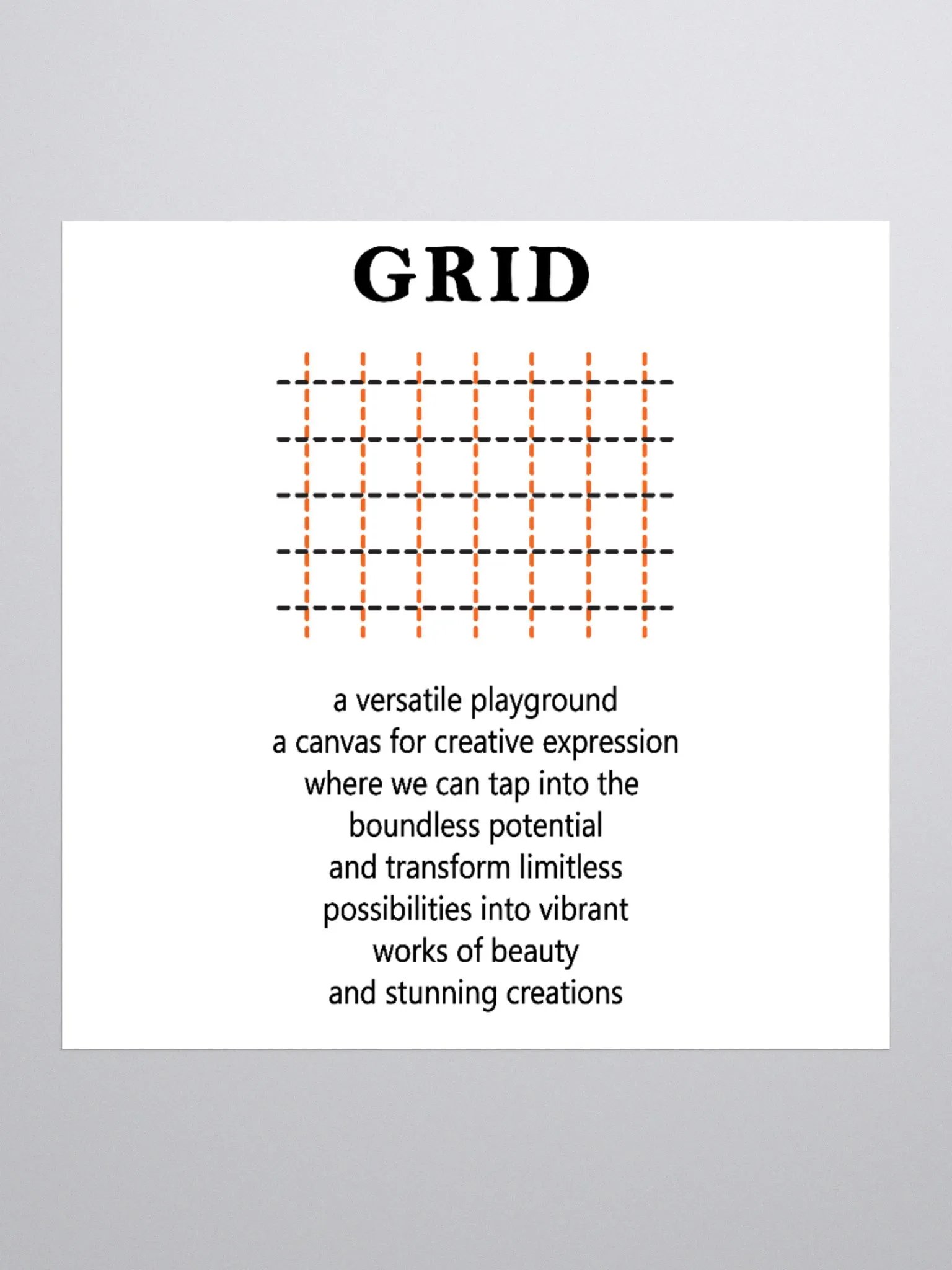 grid Sticker -orange line product image (4)