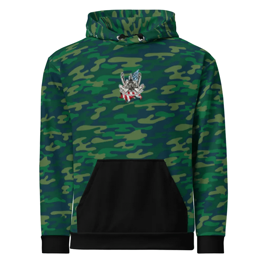 Teal Camouflage Athena Tug & CE Flage Hoodie product image (7)