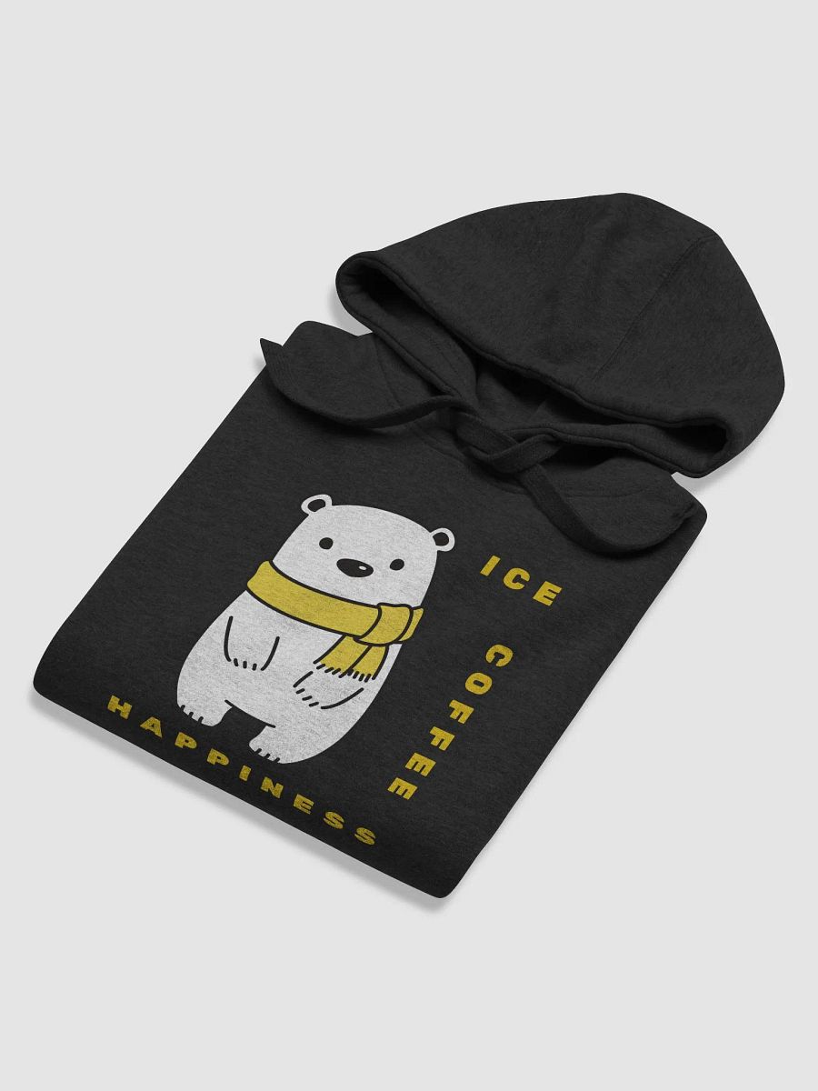 Cozy Polar Bear Yellow Scarf Ice Coffee Hoodie product image (3)