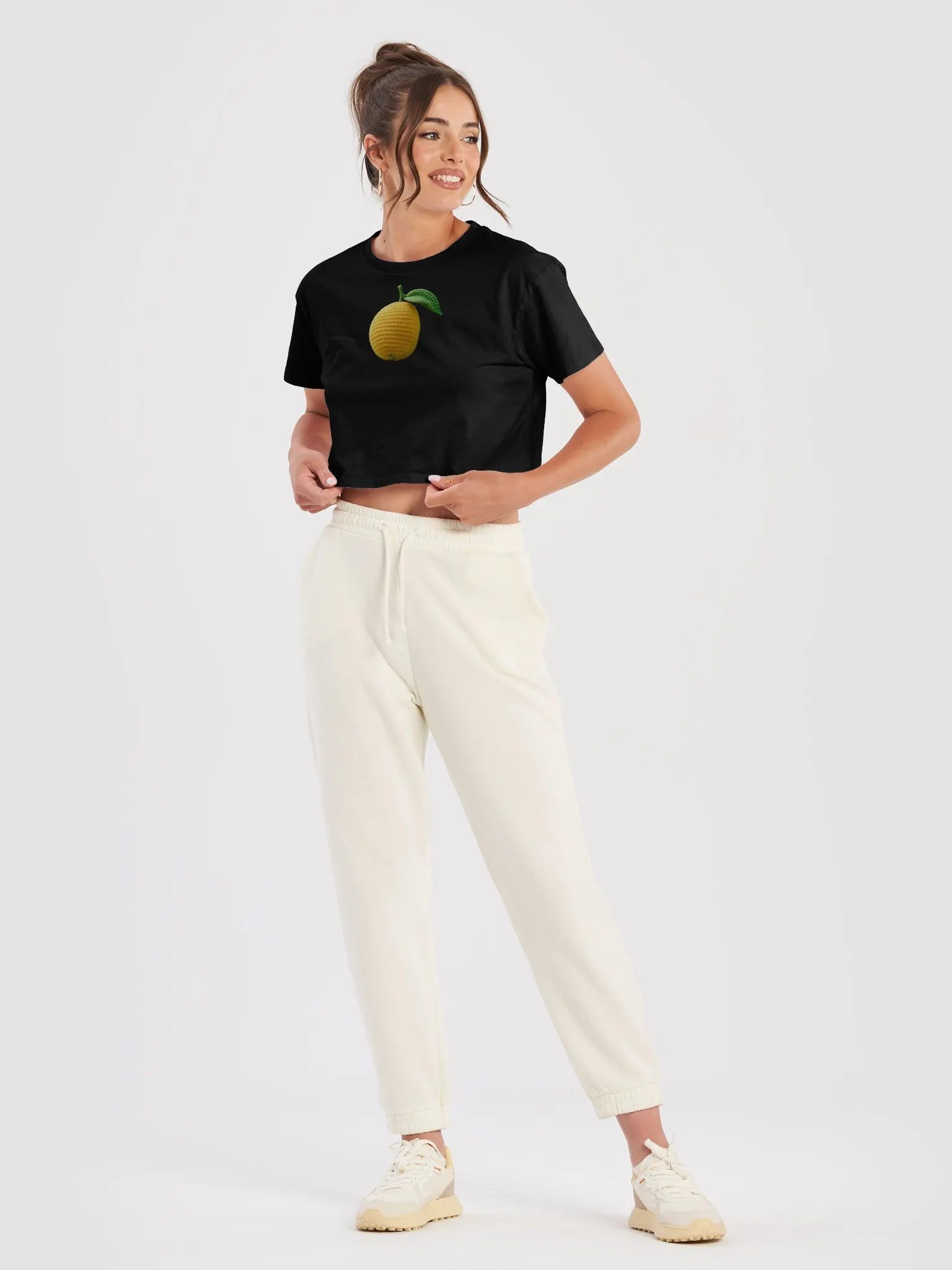 CozyAvocado Women's Premium Lemon Crop Top #2 product image (5)