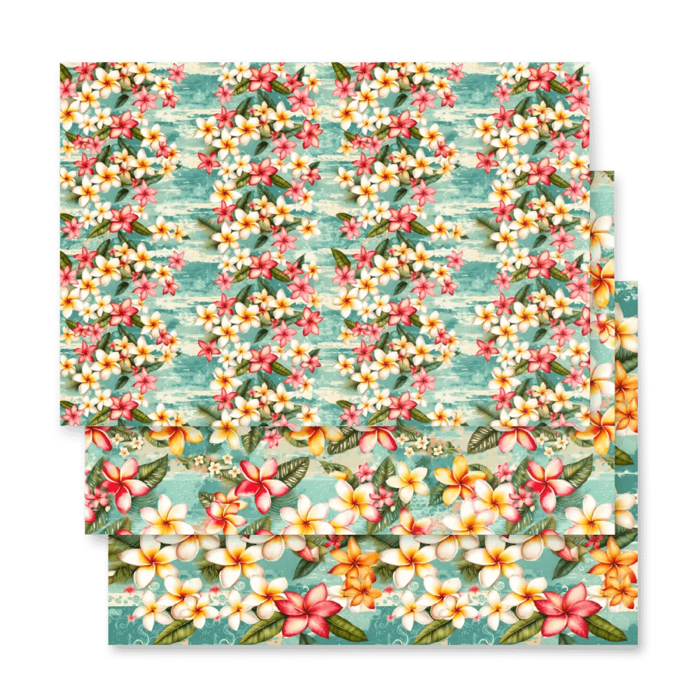 Tropical Christmas Floral Waves Wrapping Paper product image (4)