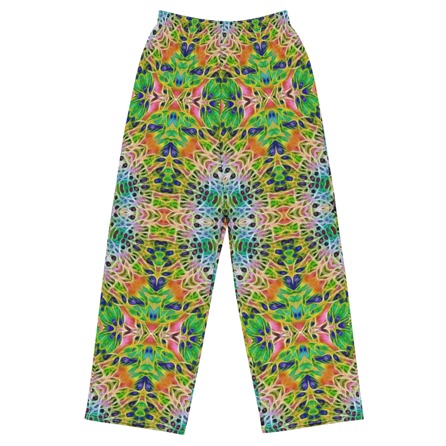 Green Yellow Pink Kaleidoscope Wideleg Pants product image (2)