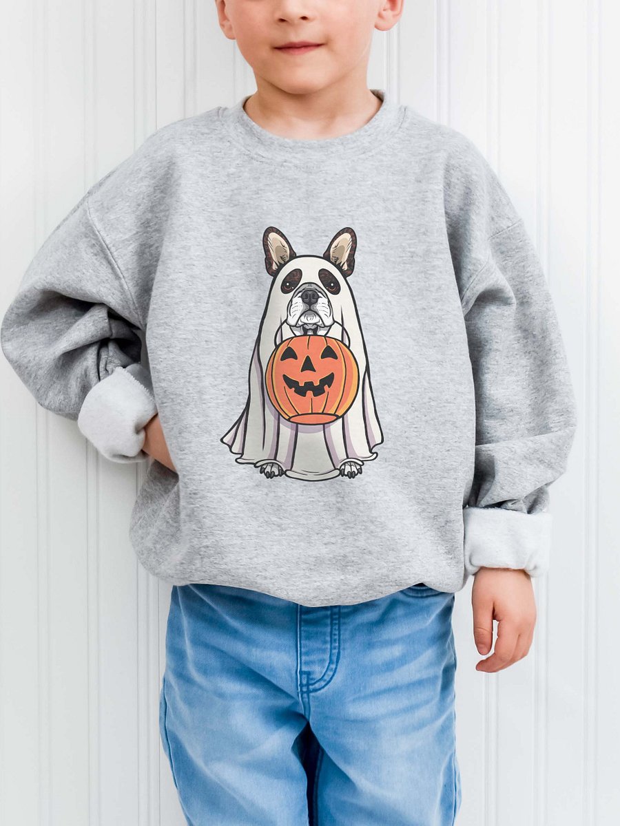 Halloween Boston Terrier(Brindle) Youth Sweatshirt product image (6)