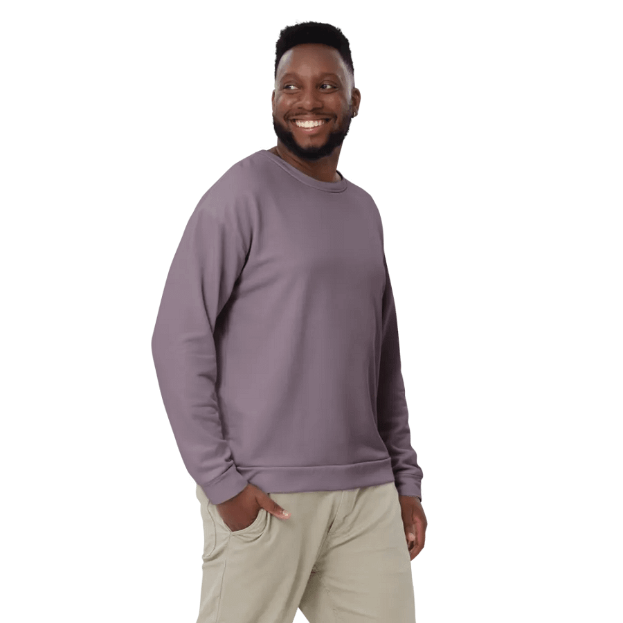 Plain Faded Orchid Grey Soft Summer Unisex Recycled Polyester Heavyweight Premium Sweatshirt by Treasure Pie product image (11)