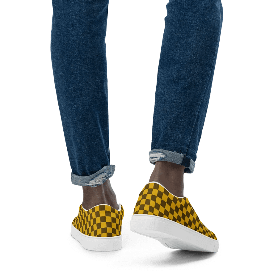Vintage Checkered Mens Slip Ons Shoes n. 33 product image (6)