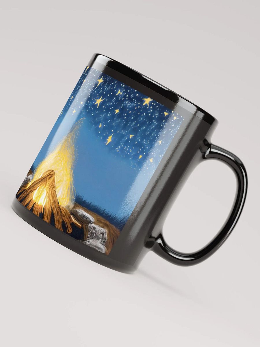 Loyal by the Fire: Black Glossy Mug for Golden Retriever Fans product image (6)