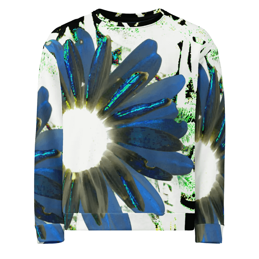 Cool Abstract Daisy Flowers Unisex All Over Print Sweatshirt product image (2)