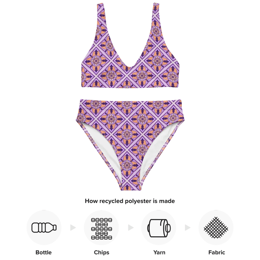 Detailed Symmetrical Pattern High Waisted Bikini product image (4)