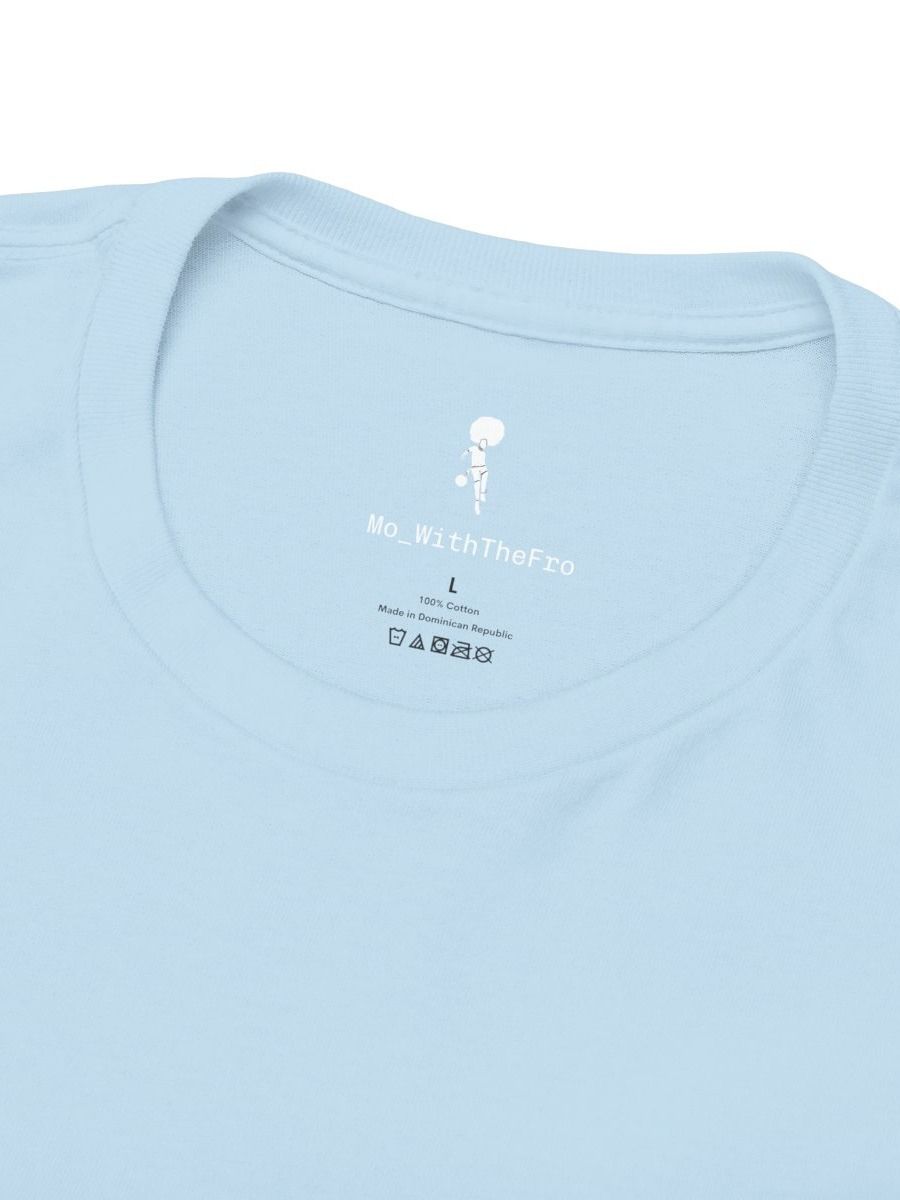 Mo_WithTheFro light blue T-shirt white logo, cotton product image (2)