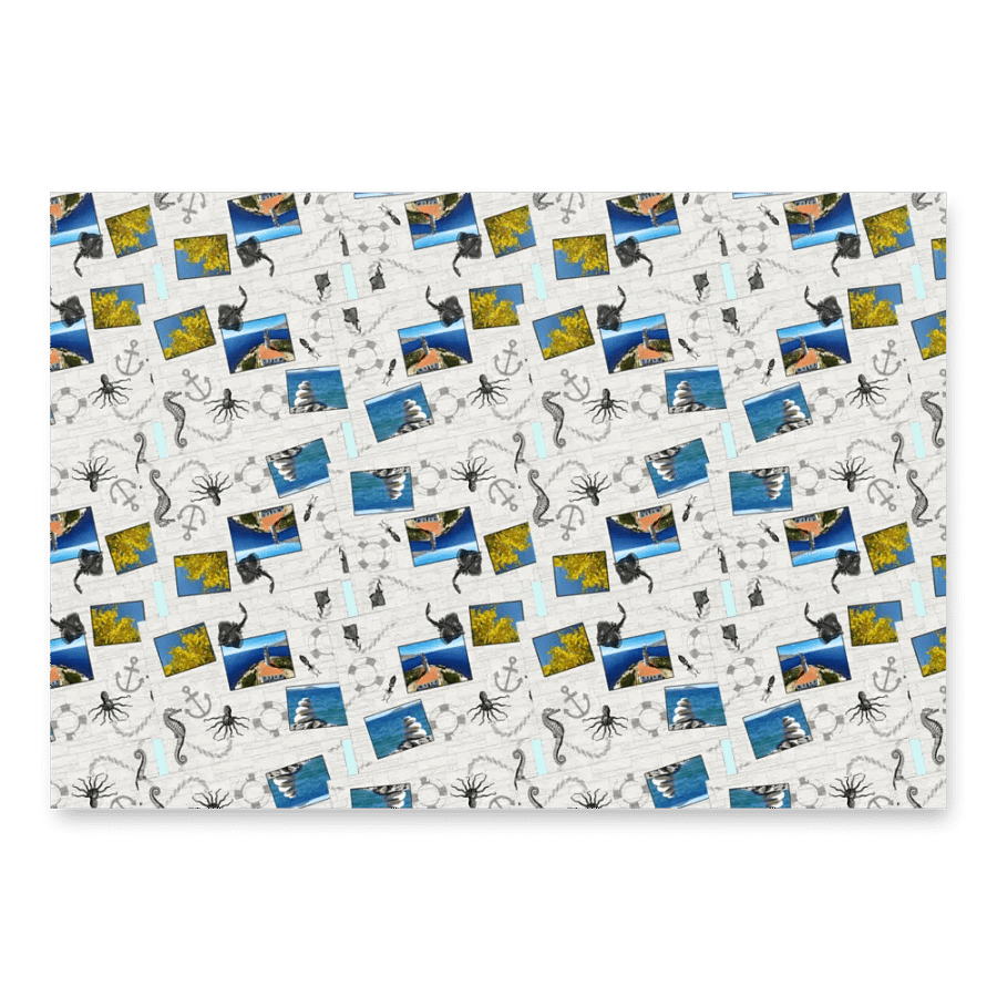 Sea style, Sea style Dalmacija summer, butterflies (photoshop by Dina R.) - Wrapping Paper Sheets (3) product image (1)