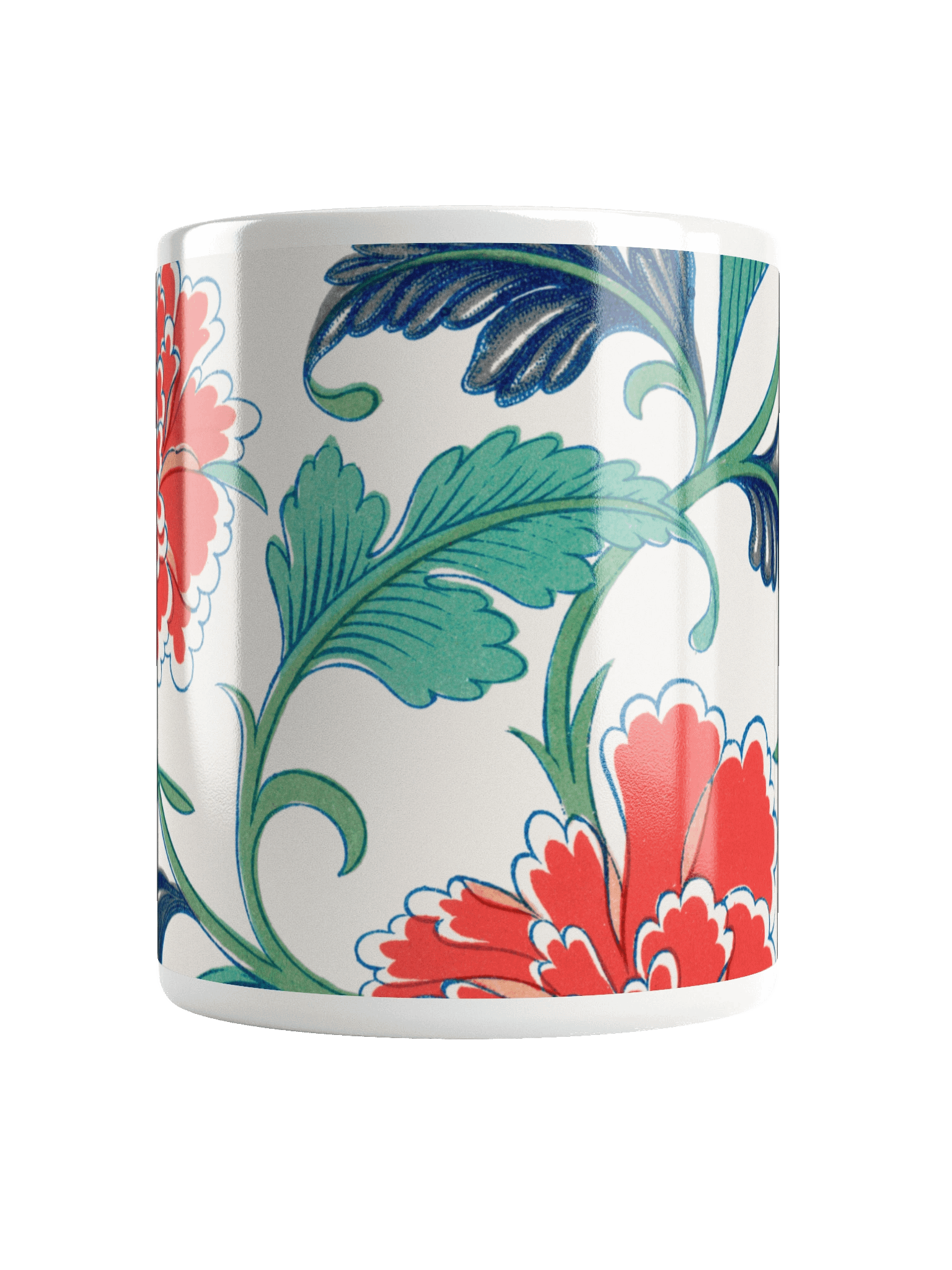 Red Floral Pattern. 11oz. Mug product image (6)