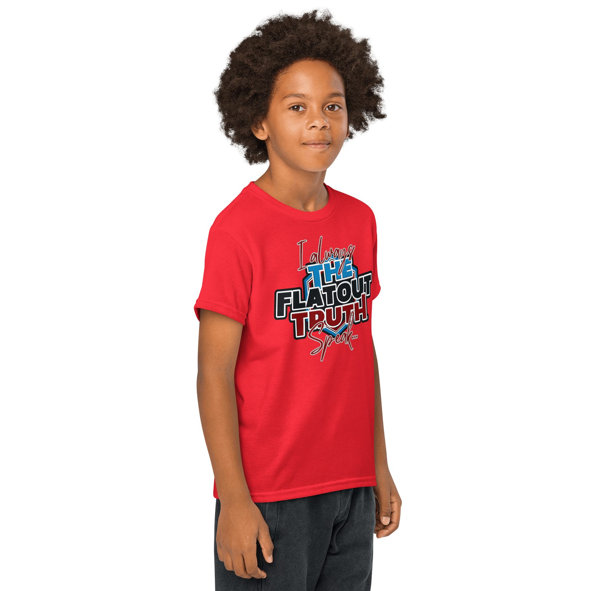 The Flat Out Truth "I always speak" Youth Sports Tee product image (27)