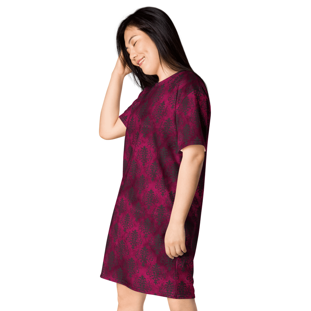 Magenta Damask All-Over Dress product image (3)