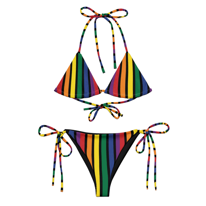 Rainbow Stripe String Bikini product image (2)