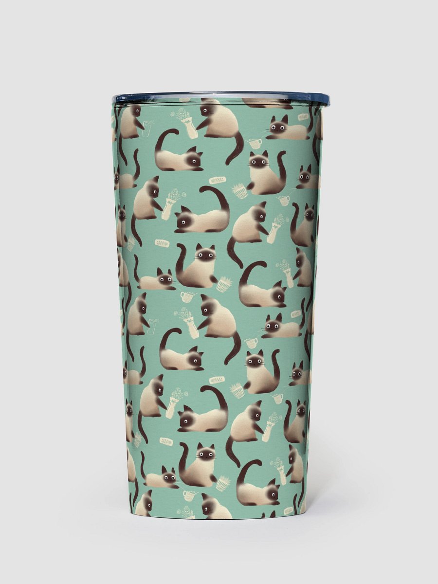 Bad Siamese Cats Knocking Stuff Over Tumbler, Mint product image (1)