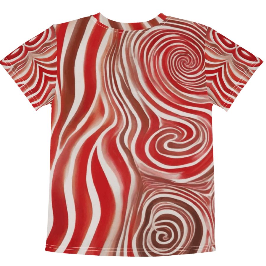 Funky Red Liquid Tie-Dye Explosion Kid's and Toddler's Crew Neck T-shirt product image (10)