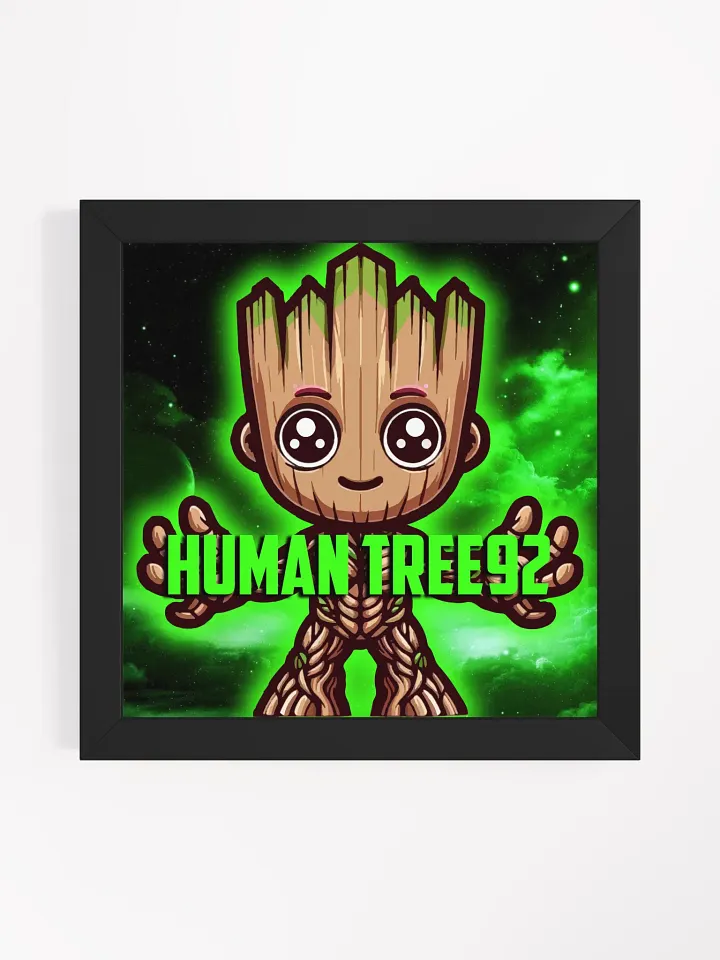 Framed High-Quality Matte Poster Green Glow Full product image (1)