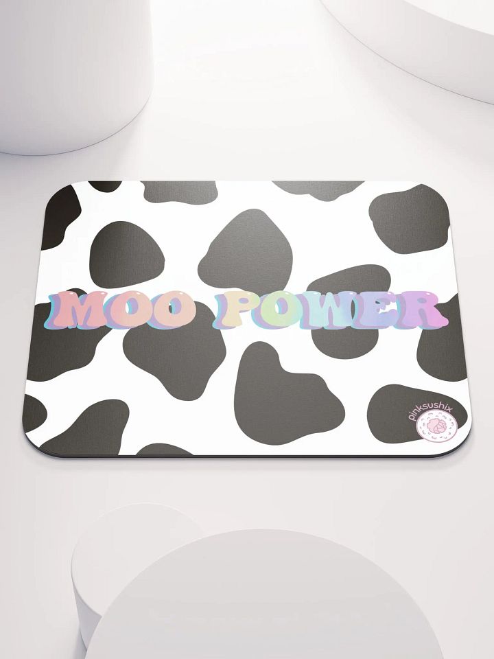 Rainbow Moo Power Cow Print Classic Mouse Pad product image (1)