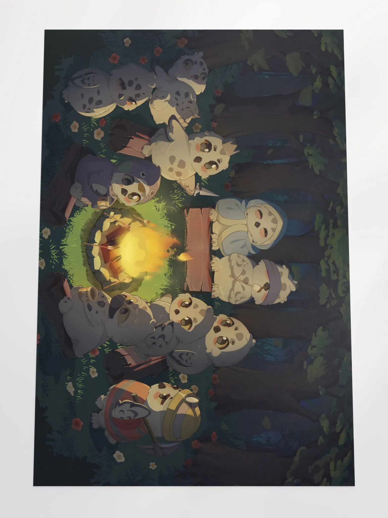 Owl and Friends - Camp Fire (24 x 36) product image (4)
