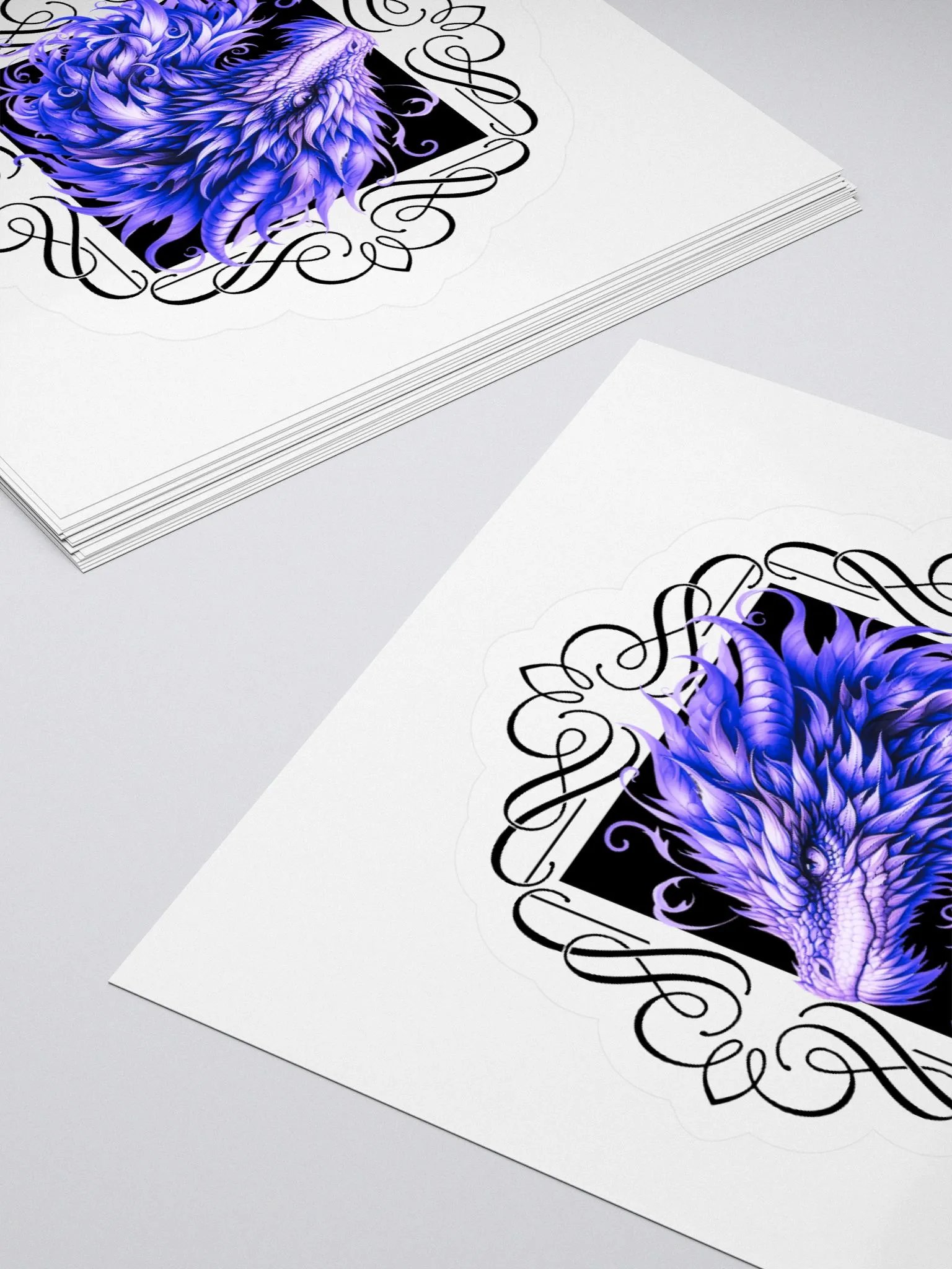 Amethyst Dragon Kiss Cut Sticker product image (2)