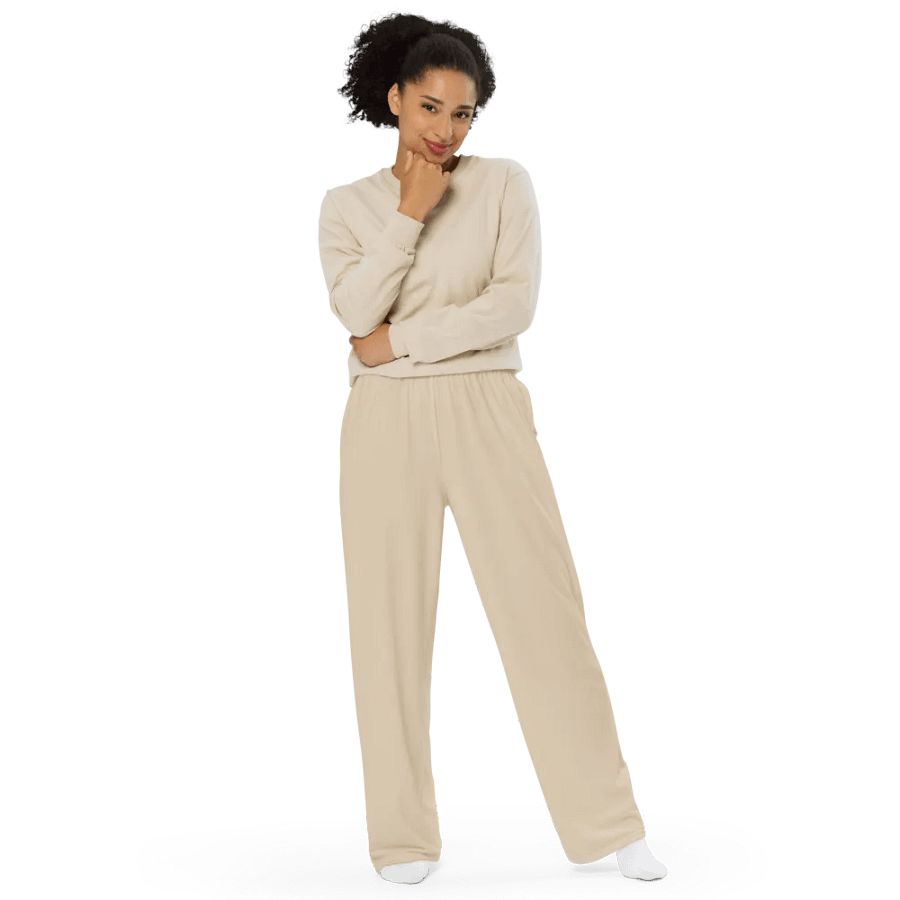 Beige Bliss Unisex Wide-Leg Pants product image (11)