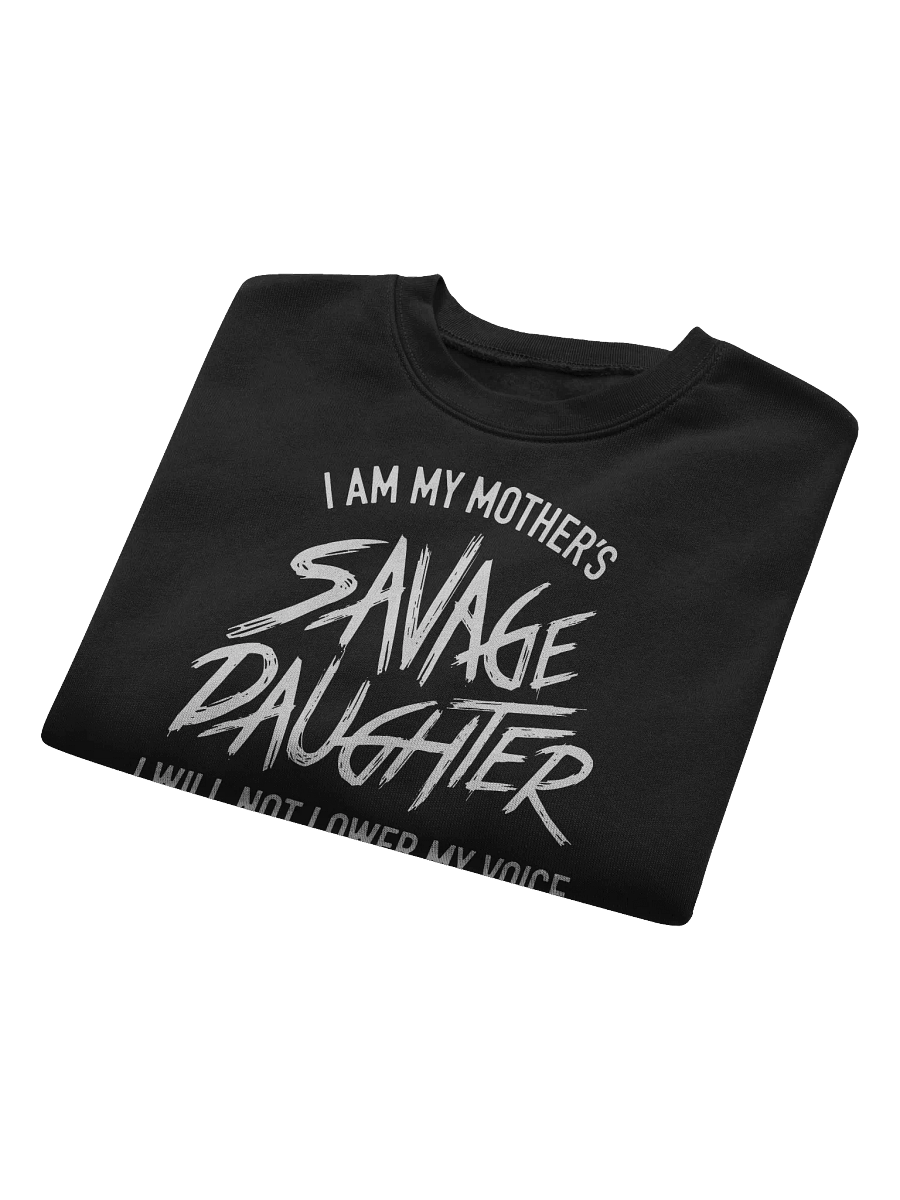 Savage Daughter Women's Fleece Crop Sweatshirt (white print) product image (3)