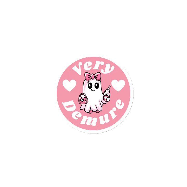 Very Demure Cute Ghost Circle Magnet product image (1)
