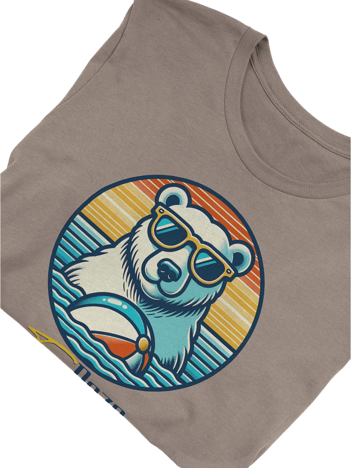 Fun daze polar bear tshirt, summer beach shirt, retro beach vibes tee, funny animal shirt, chill vibes tee, playful vacation shirt, beach day shirt product image (2)