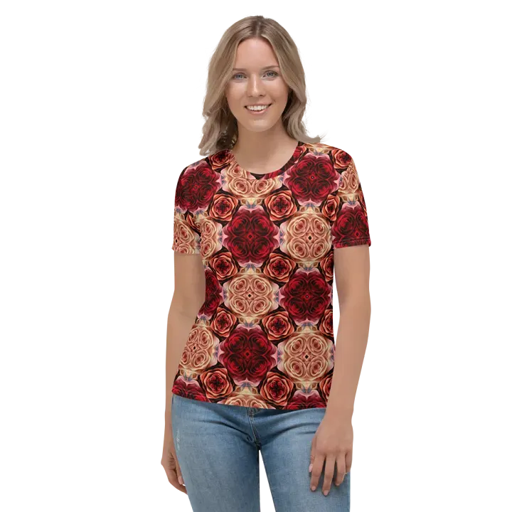 Rose Bouquet Women's Crew Neck T-Shirt product image (2)