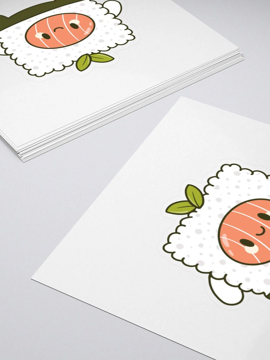 Cute Kawaii Sushi Cube Kiss Cut Sticker product image (4)